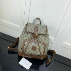 GG Interlocking G Supreme Canvas Drawstring Backpack KK05250
