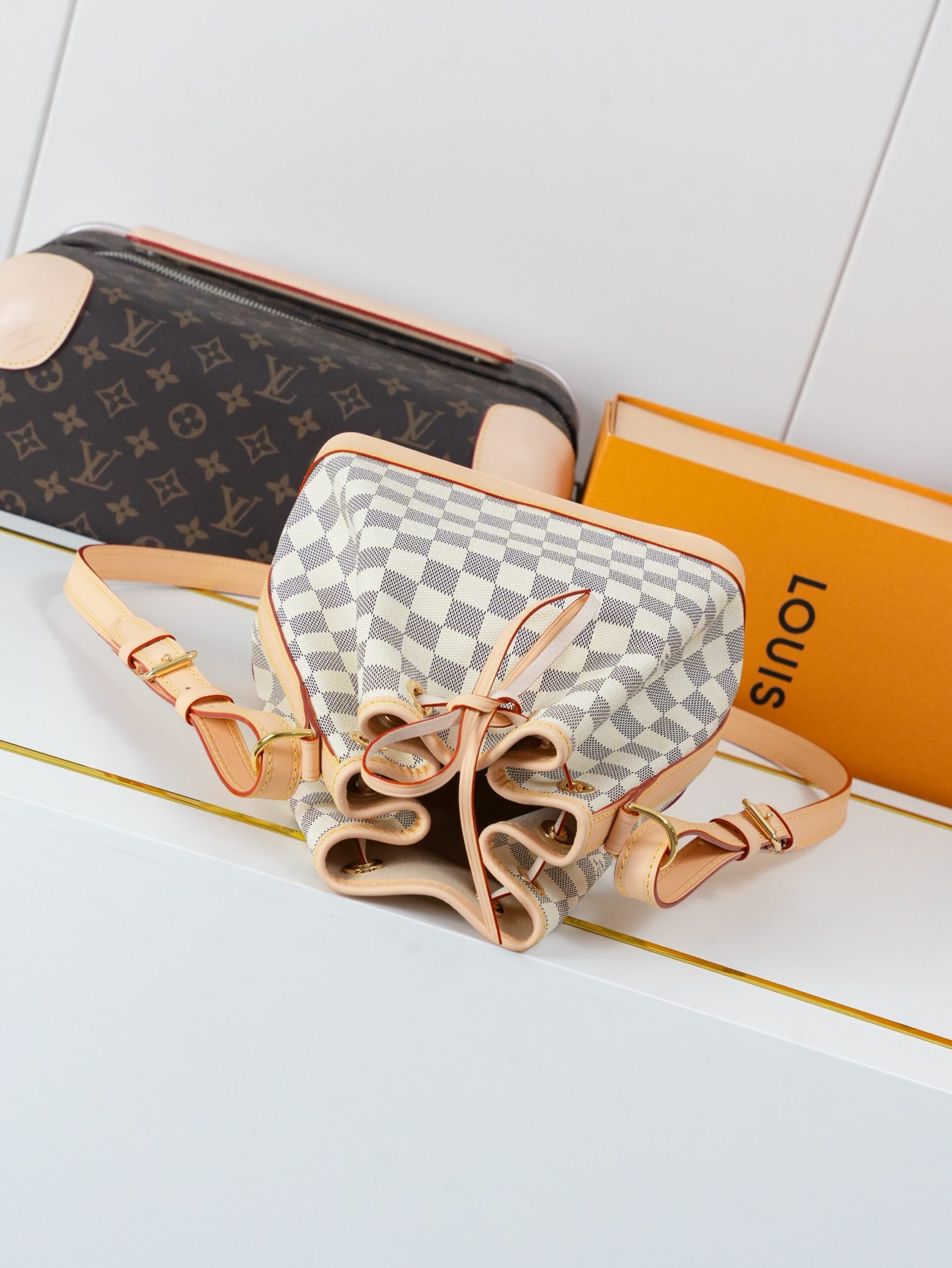 LV Noé BB Bag in Damier Azur Canvas KK03850 LV Noé BB Bag in Damier Azur Canvas KK03850