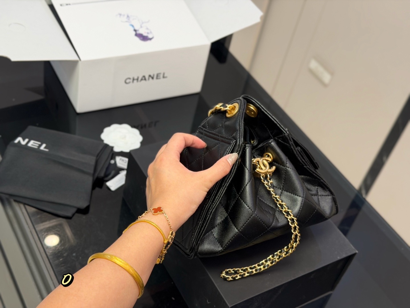CN Small Hobo Suede Antique Gold Hardware Bag CC26842 QA CN Small Hobo Suede Antique Gold Hardware Bag CC26842 QA