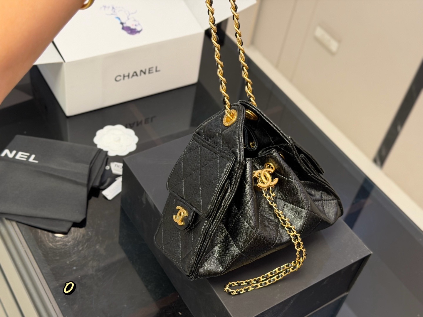 CN Small Hobo Suede Antique Gold Hardware Bag CC26842 QA CN Small Hobo Suede Antique Gold Hardware Bag CC26842 QA