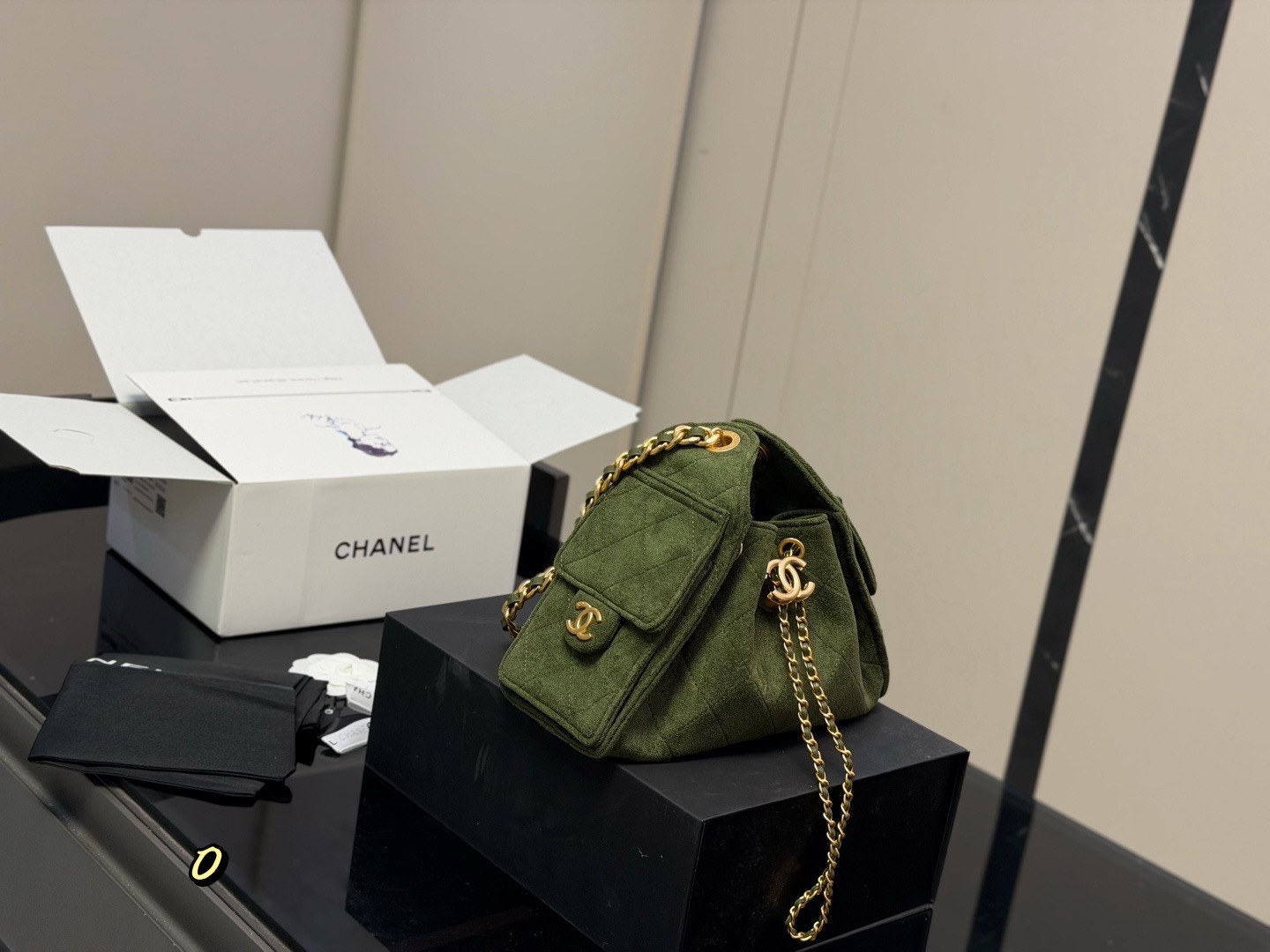 CN Small Hobo Suede Antique Gold Hardware Bag CC26842 QA CN Small Hobo Suede Antique Gold Hardware Bag CC26842 QA