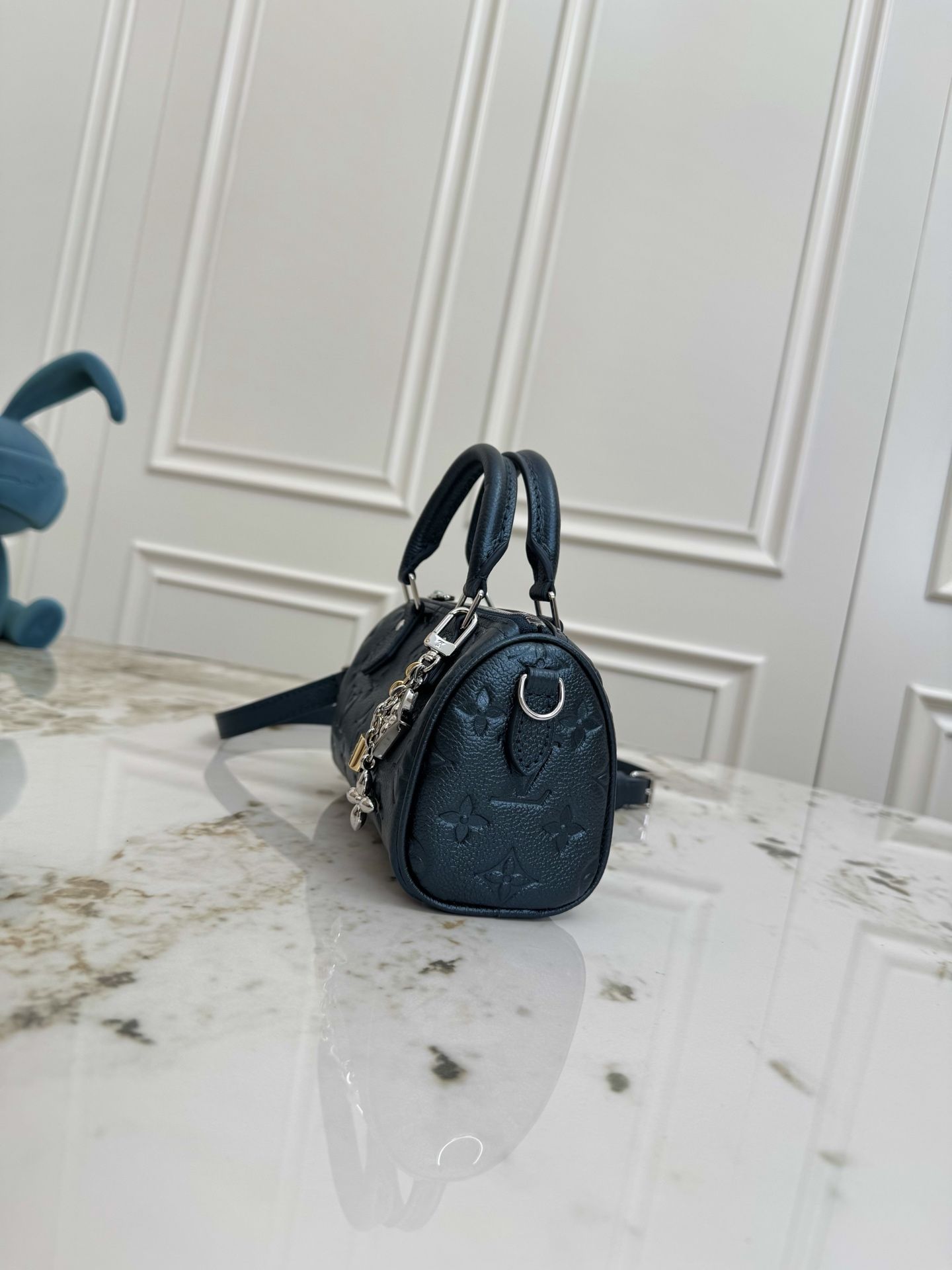 LV Nano Speedy Monogram Empreinte Leather Bag – Deep Blue DMB3204250 LV Nano Speedy Monogram Empreinte Leather Bag – Deep Blue DMB3204250