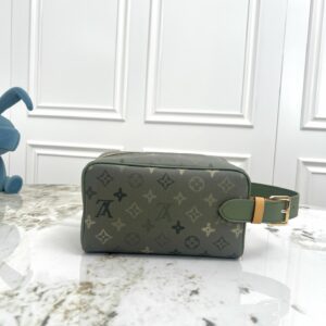 LV Dopp Kit Toiletry Pouch Monogram Surplus Khaki Green DMB3202550