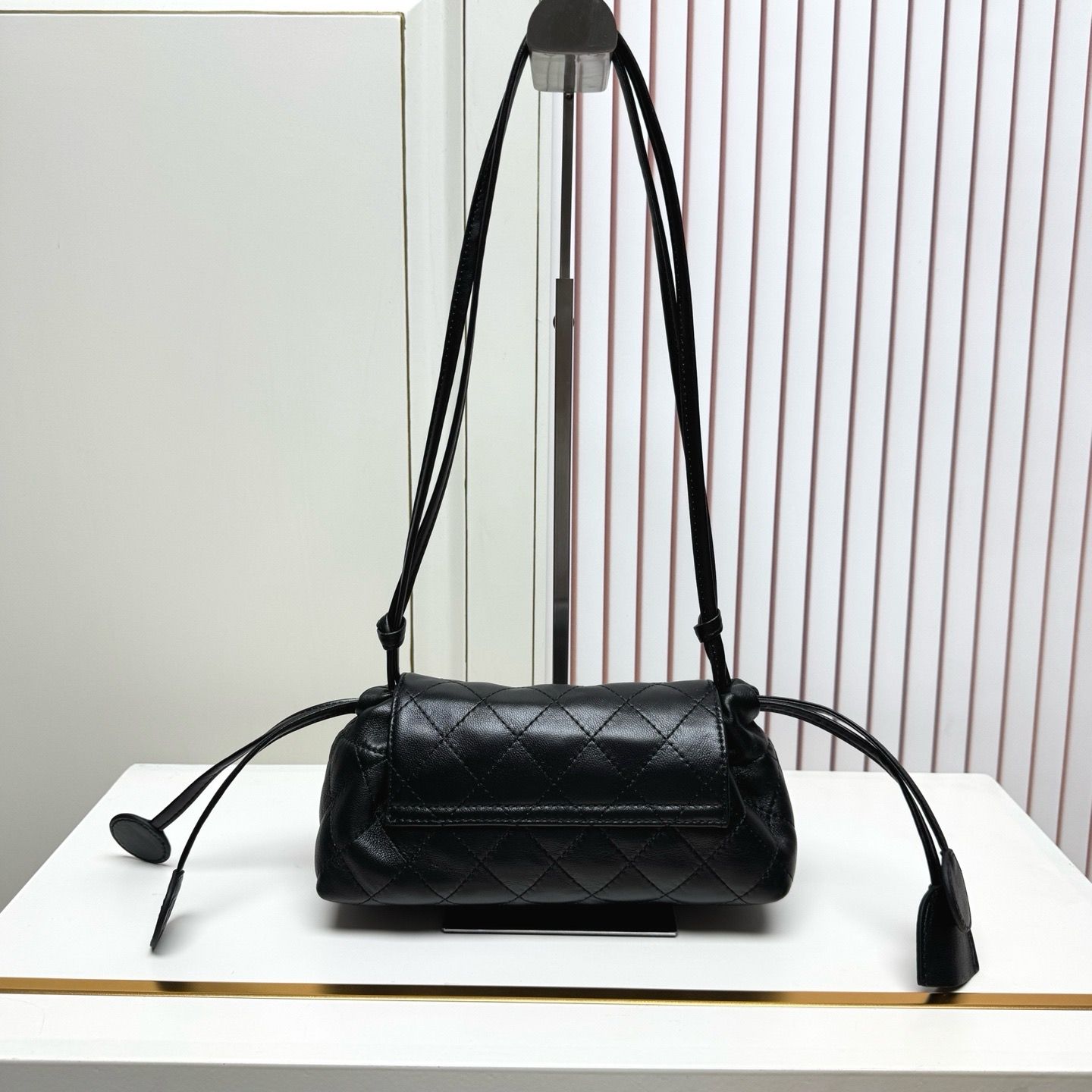 CN Quilted Drawstring Flap Shoulder Bag KK02250 CN Quilted Drawstring Flap Shoulder Bag KK02250