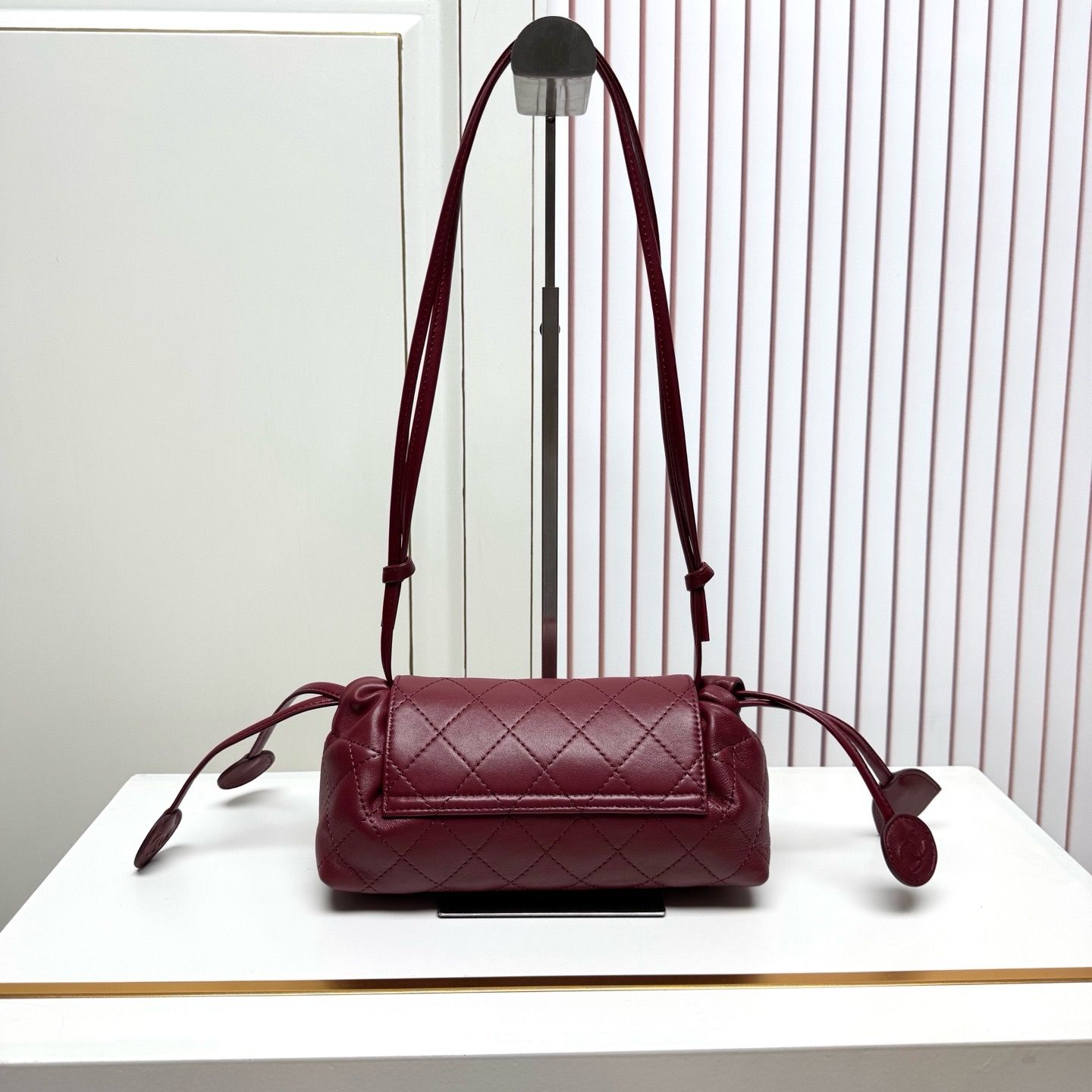 CN Quilted Drawstring Flap Shoulder Bag KK02250 CN Quilted Drawstring Flap Shoulder Bag KK02250