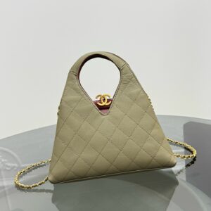 CN Quilted Triangle Top Handle Bag KK02550