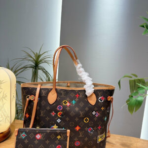 LV x TM Monogram Flowers Neverfull MM Bag LV99913 QA