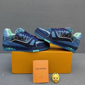 LV Trainer Crystal Blue Sneakers