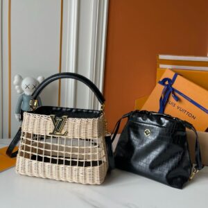 LV Capucines BB Wicker Bag in Crocodile-Embossed Leather KK03250