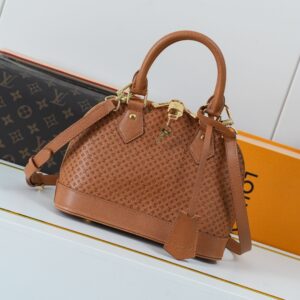 LV Alma BB Bag in Perforated Monogram Mahina Leather KK04250