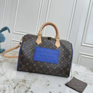 LV Speedy Bandoulière Monogram Perforated Blue DMB3205250