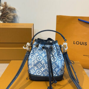 LV Nano Noé Monogram Emblème Blue Bag LV268252 QA