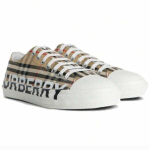 BB Logo-Print Vintage Check Sneakers