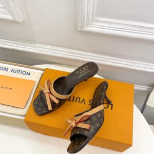 LV Monogram Bow Mule Shoes